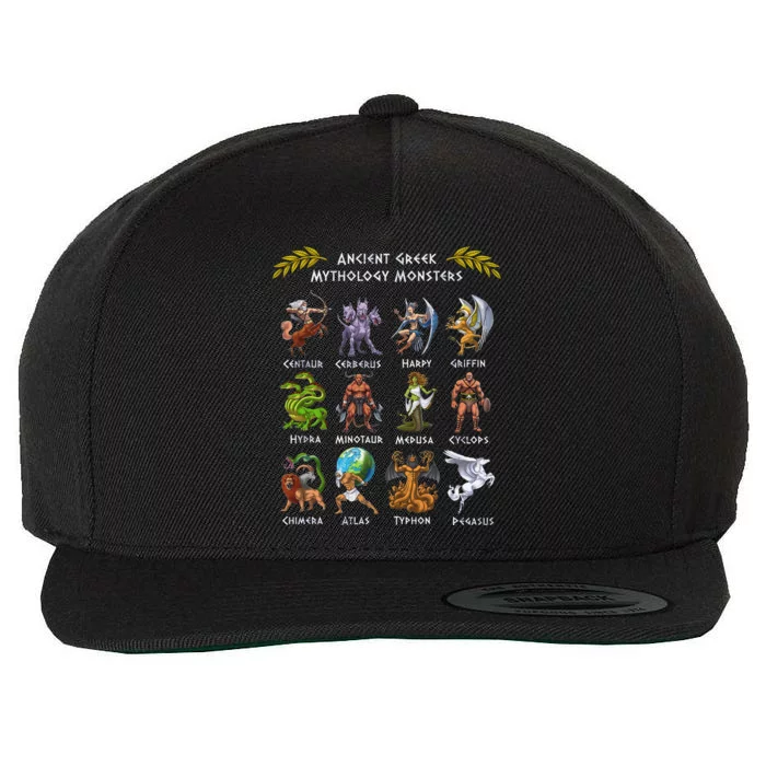 Greek Mythology Mythical Creatures Ancient Greece Gods Wool Snapback Cap