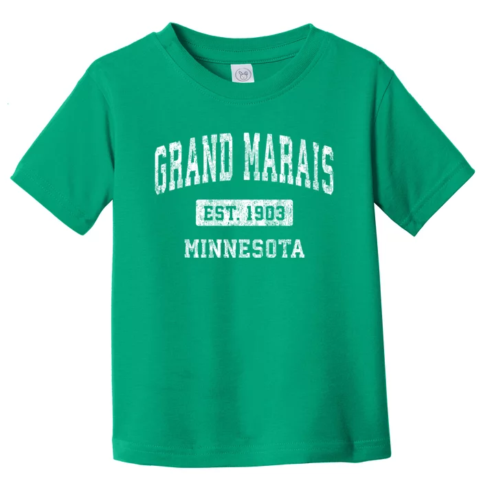 Grand Marais Minnesota Mn Vintage Sports Toddler T-Shirt