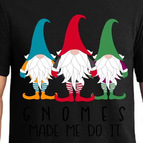 Gnomes Made Me Do It Nordic Santa Gnome Funny Christmas Gift Pajama Set