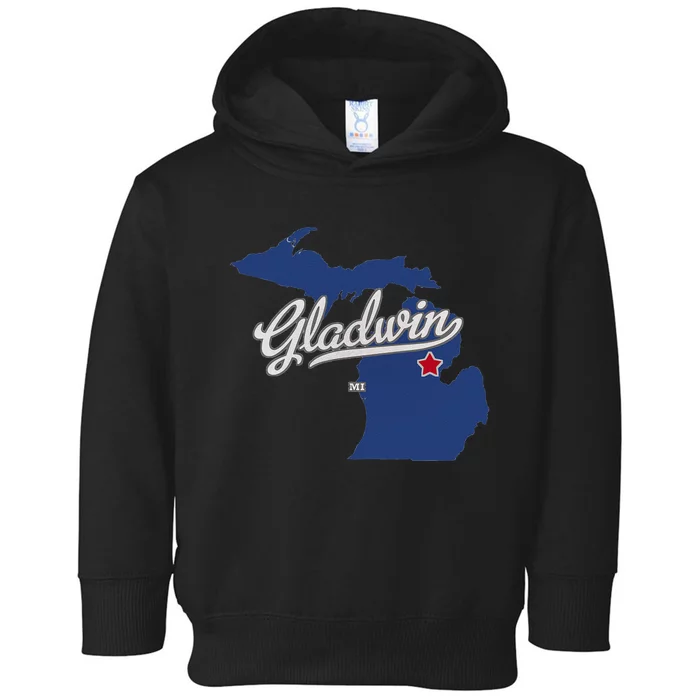 Gladwin Michigan MI Map Toddler Hoodie