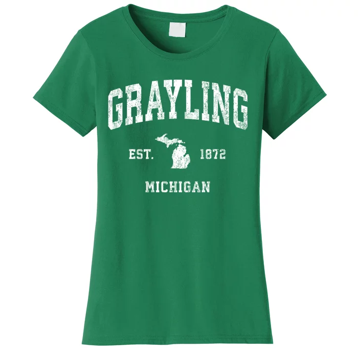 Grayling Michigan Mi Vintage Athletic Sports Women's T-Shirt