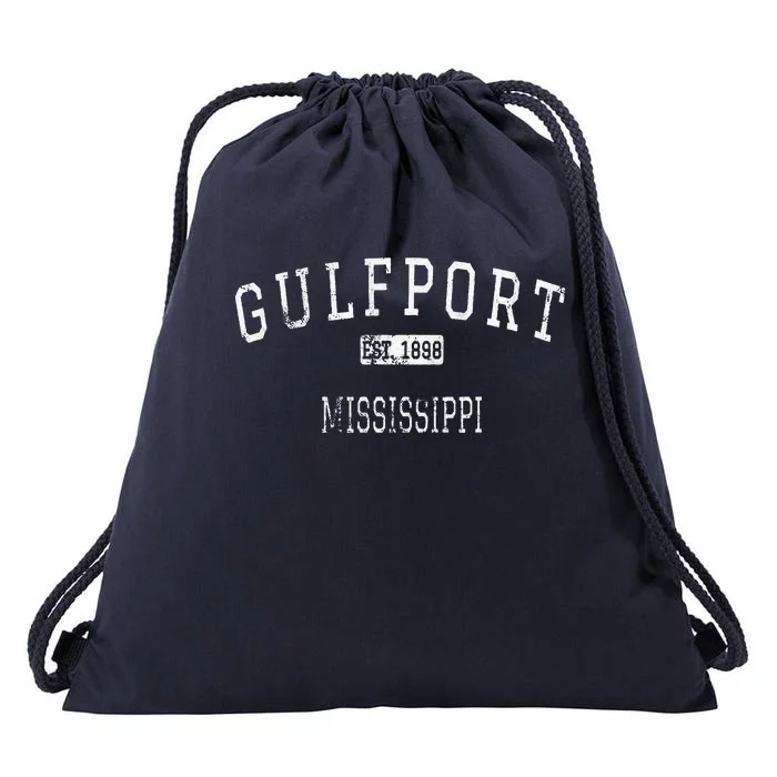 Gulfport Mississippi MS Vintage Drawstring Bag