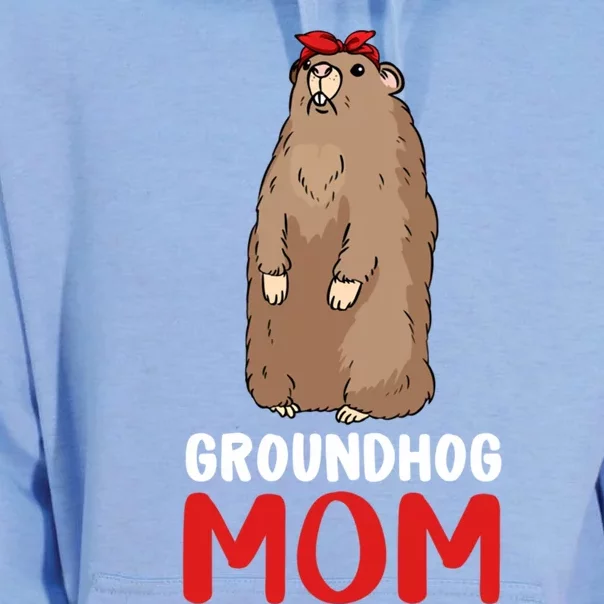 Groundhog Mom Mama Cute Woodchuck Funny Groundhog Day Gift Unisex Surf Hoodie