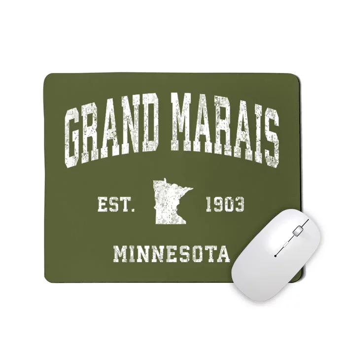 Grand Marais Minnesota Mn Vintage Athletic Mousepad