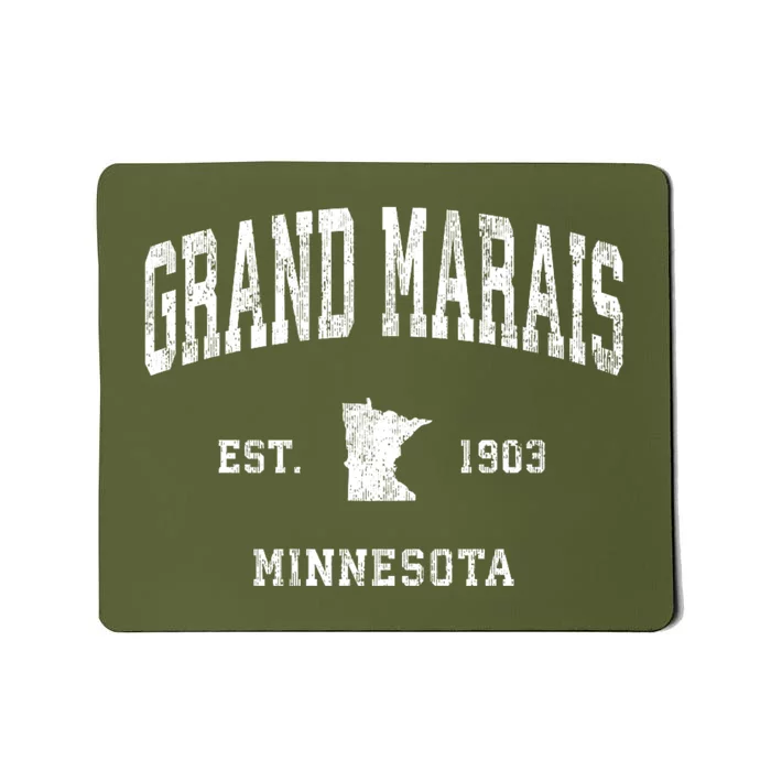 Grand Marais Minnesota Mn Vintage Athletic Mousepad