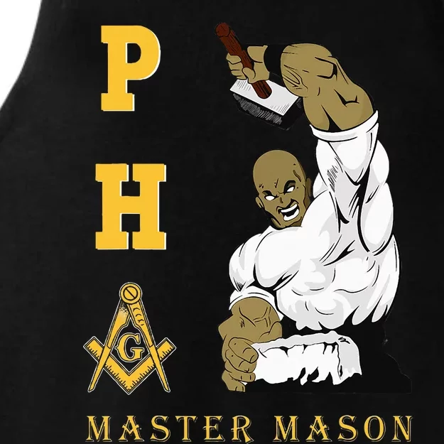 Greats Mason Masonic Pha Master Masons FatherS Ladies Tri-Blend Wicking Tank