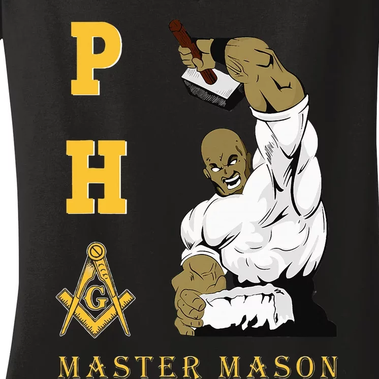 Greats Mason Masonic Pha Master Masons FatherS Women's V-Neck T-Shirt