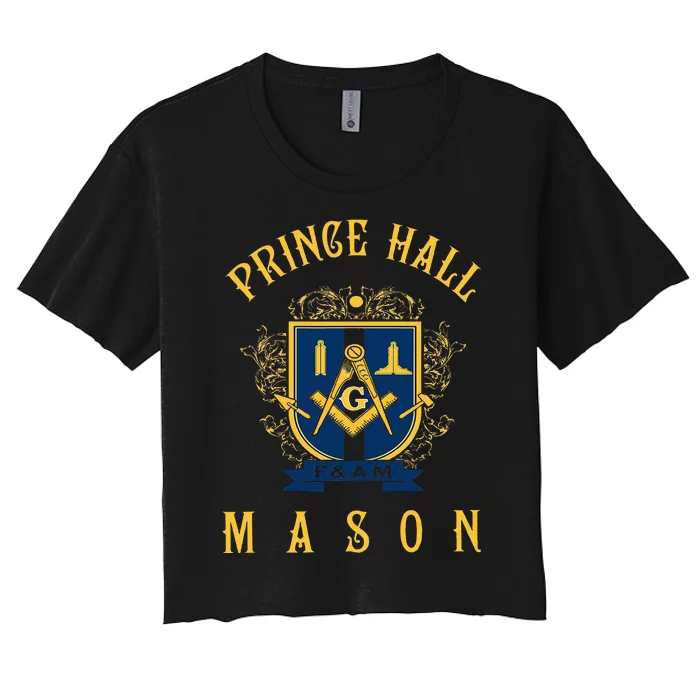 Greats Mason Masonic Prince Hall Masons Fathers Women's Crop Top Tee