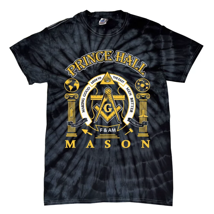 Greats Mason Masonic Prince Hall Masons Tie-Dye T-Shirt