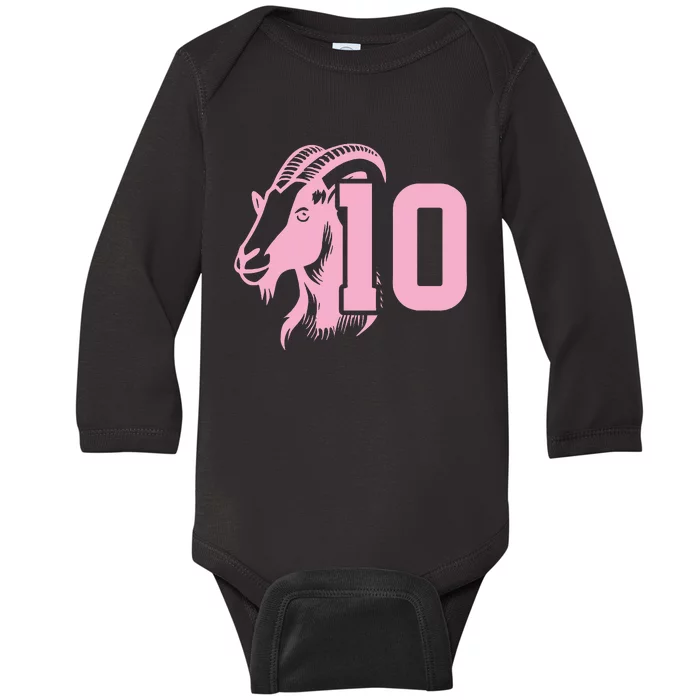 Goat Miami Mvp 10 Greatest Of All Time Baby Long Sleeve Bodysuit