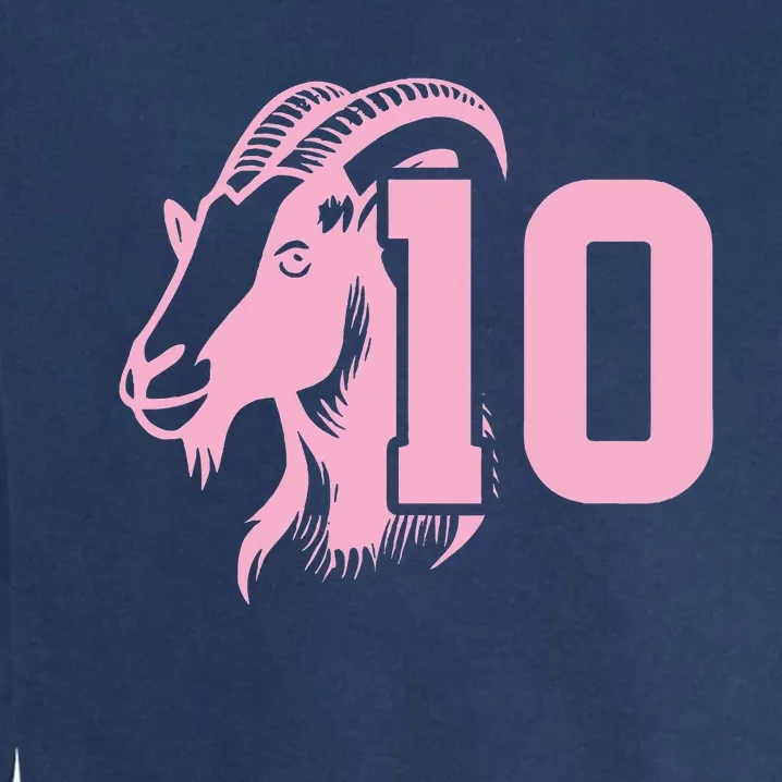 Goat Miami Mvp 10 Greatest Of All Time Garment-Dyed Sweatshirt