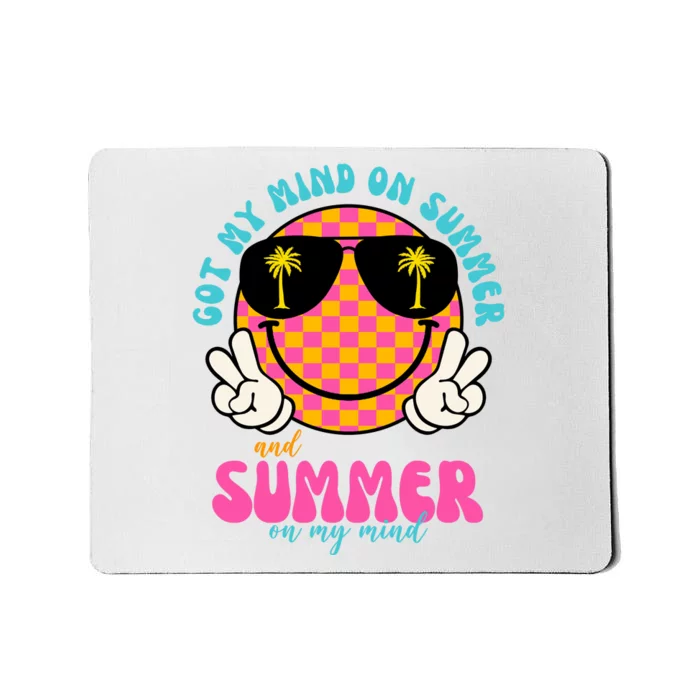 Got My Mind On Summer And Summer On My Mind Peace Smile Mousepad