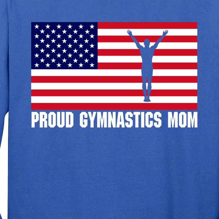 Gymnastics Mom (Male Gymnast And Usa Flag) Meaningful Gift Tall Long Sleeve T-Shirt