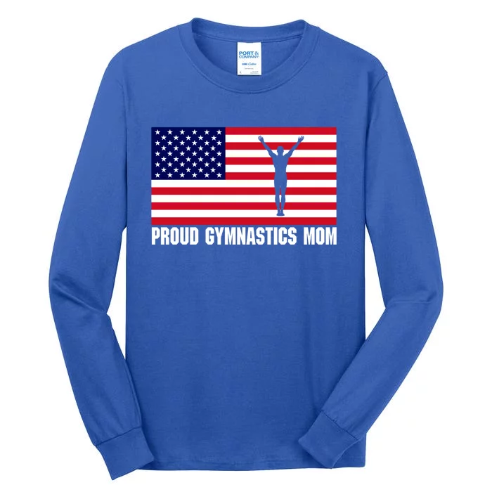 Gymnastics Mom (Male Gymnast And Usa Flag) Meaningful Gift Tall Long Sleeve T-Shirt