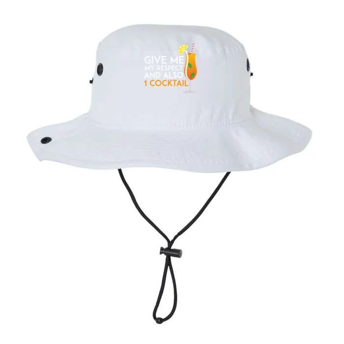 Give Me My Respect And Also 1 Cocktail 'S Evening Funny Gift Legacy Cool Fit Booney Bucket Hat