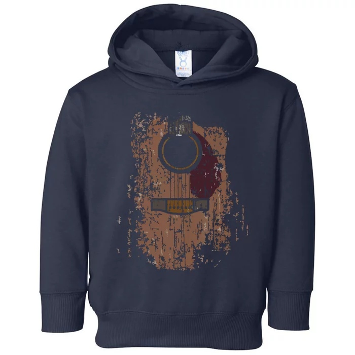 Guitar Music Musician Guitarist Distressed Acoustic Toddler Hoodie