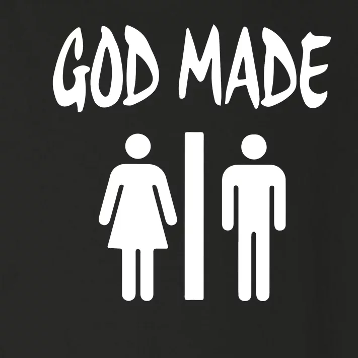 God Made Men Women Funny Christian Toddler Long Sleeve Shirt