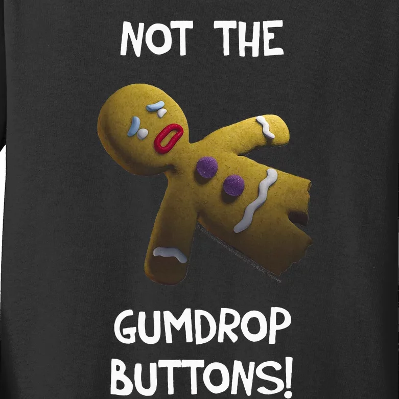 Gingerbread Man Not The Gumdrop Kids Long Sleeve Shirt