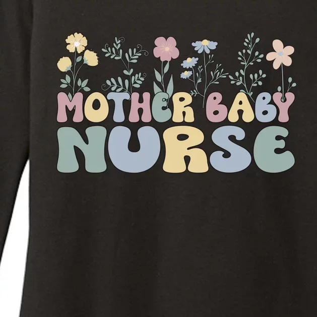 Groovy Mother Nurse Flowers Postpartum Nurse Gift Womens CVC Long Sleeve Shirt