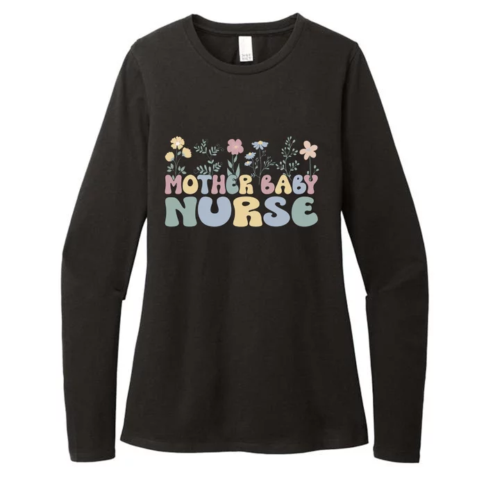 Groovy Mother Nurse Flowers Postpartum Nurse Gift Womens CVC Long Sleeve Shirt