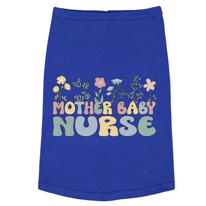 Groovy Mother Nurse Flowers Postpartum Nurse Gift Doggie Tank