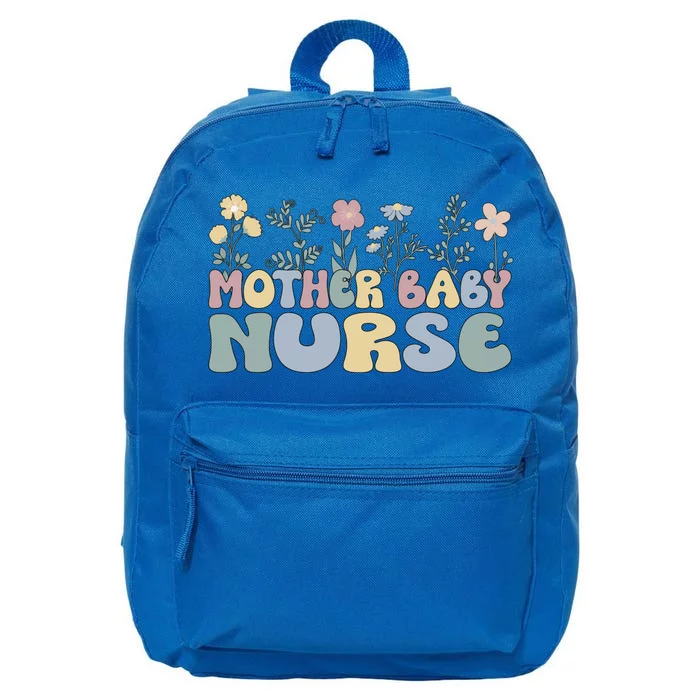 Groovy Mother Nurse Flowers Postpartum Nurse Gift 16 in Basic Backpack