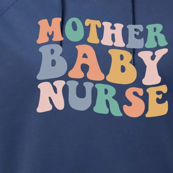 Groovy Mother Nurse Postpartum Mom Nursing Gift Performance Fleece Hoodie