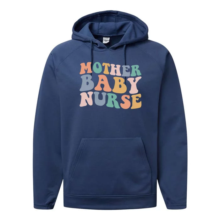 Groovy Mother Nurse Postpartum Mom Nursing Gift Performance Fleece Hoodie