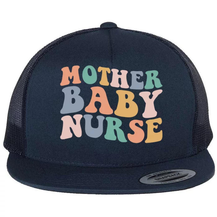 Groovy Mother Nurse Postpartum Mom Nursing Gift Flat Bill Trucker Hat