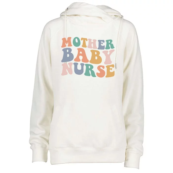 Groovy Mother Nurse Postpartum Mom Nursing Gift Womens Funnel Neck Pullover Hood