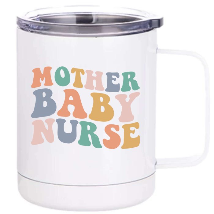 Groovy Mother Nurse Postpartum Mom Nursing Gift Front & Back 12oz Stainless Steel Tumbler Cup