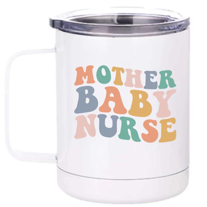 Groovy Mother Nurse Postpartum Mom Nursing Gift Front & Back 12oz Stainless Steel Tumbler Cup