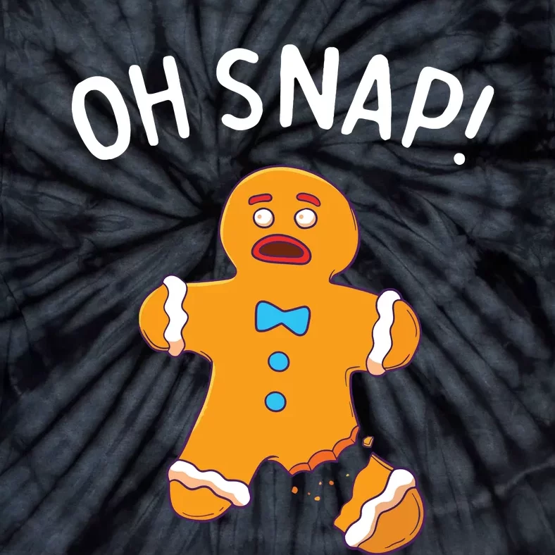 Gingerbread Man Oh Snap Christmas Funny Cookie Baking Gift Short Sleeve Tie-Dye T-Shirt