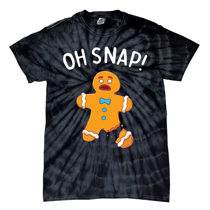 Gingerbread Man Oh Snap Christmas Funny Cookie Baking Gift Short Sleeve Tie-Dye T-Shirt