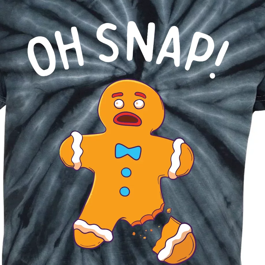 Gingerbread Man Oh Snap Christmas Funny Cookie Baking Gift Short Sleeve Kids Tie-Dye T-Shirt