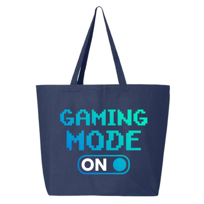 Gaming Mode On Gamers Pixelated Quote Cute Gift 25L Jumbo Tote