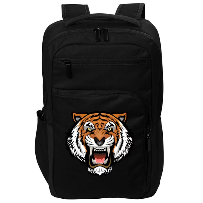 Growling Mouth Open Bengal Tiger Impact Tech Backpack