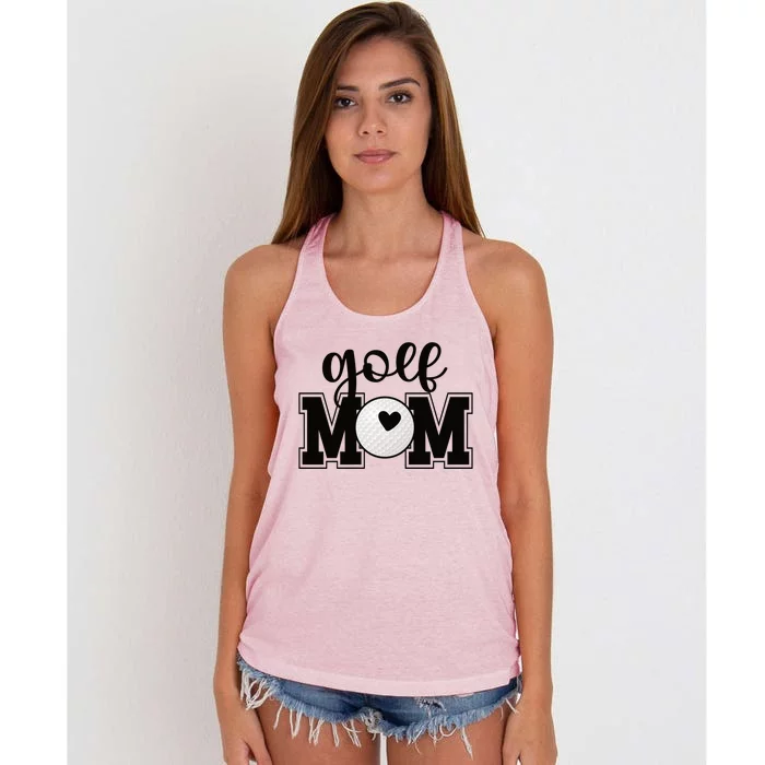 Golf Mom Of A Golf Player Mother Golfing Mama Cool Gift Women's Knotted Racerback Tank