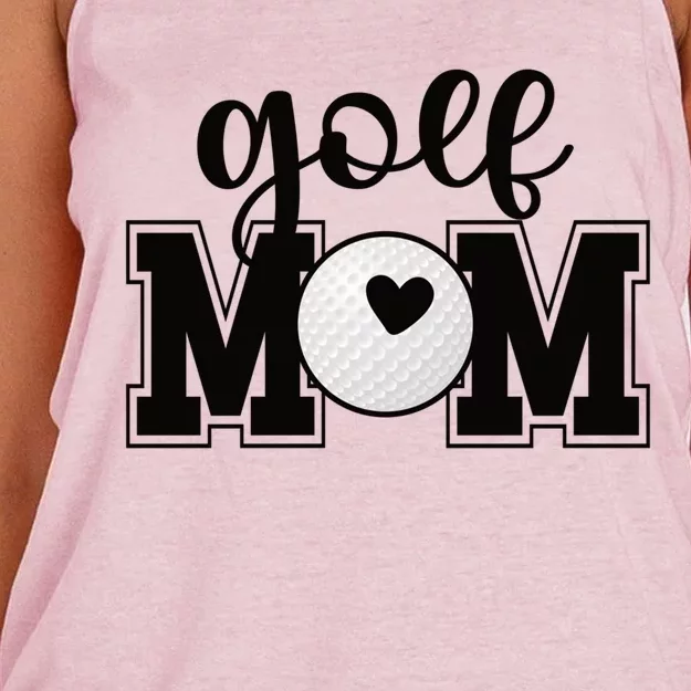 Golf Mom Of A Golf Player Mother Golfing Mama Cool Gift Women's Knotted Racerback Tank