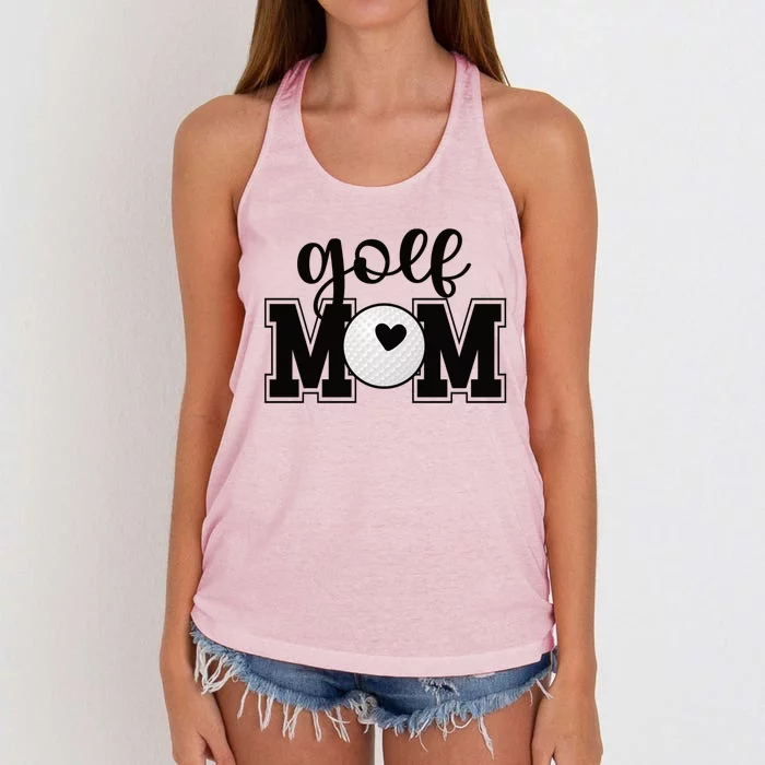 Golf Mom Of A Golf Player Mother Golfing Mama Cool Gift Women's Knotted Racerback Tank