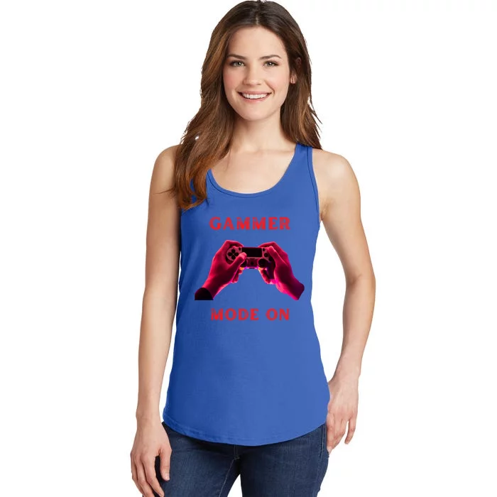 Gammer Mode On Fummy Gamer Saying Gift Ladies Essential Tank