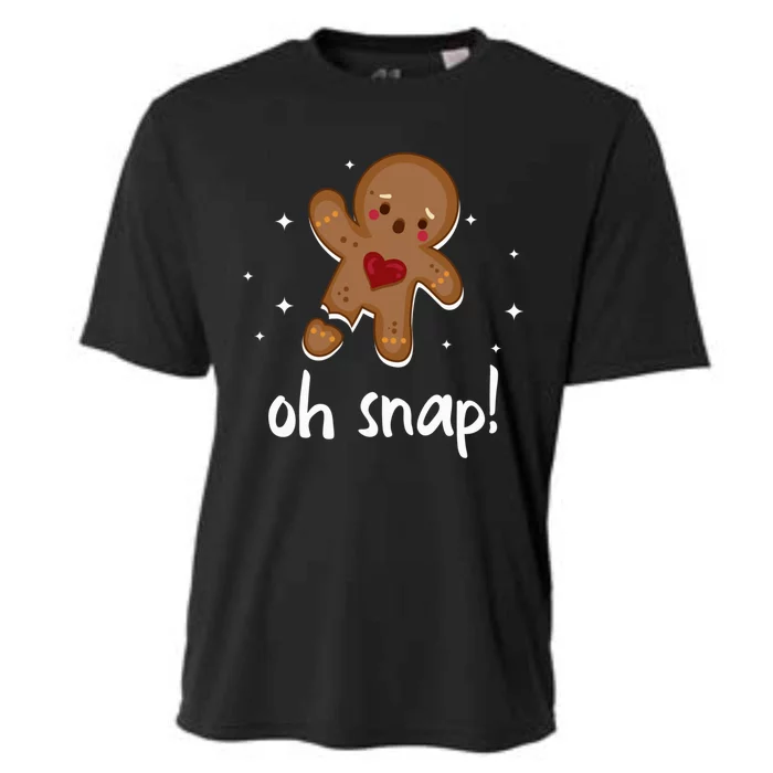 Gingerbread Man Oh Snap Funny Cute Christmas Cooling Performance Crew T-Shirt