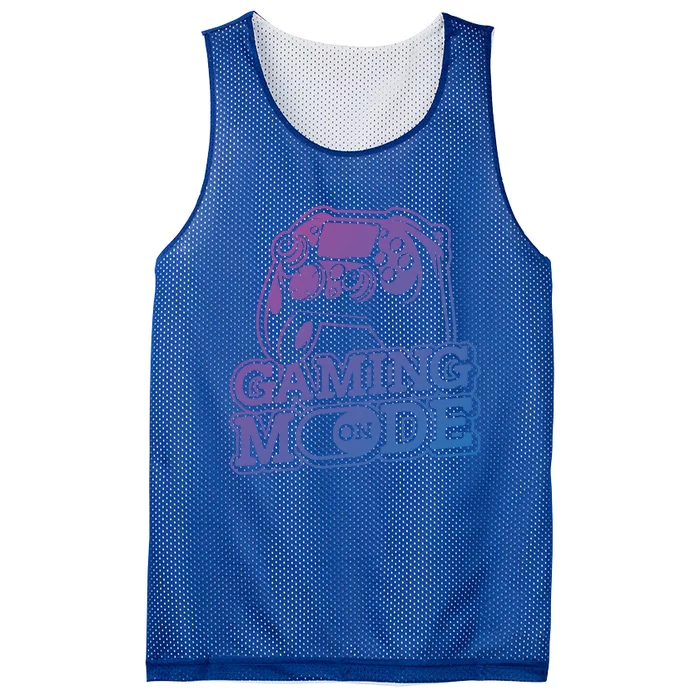 Gaming Mode On Gaming Gamer Nerd Geek Video Games Great Gift Mesh Reversible Basketball Jersey Tank