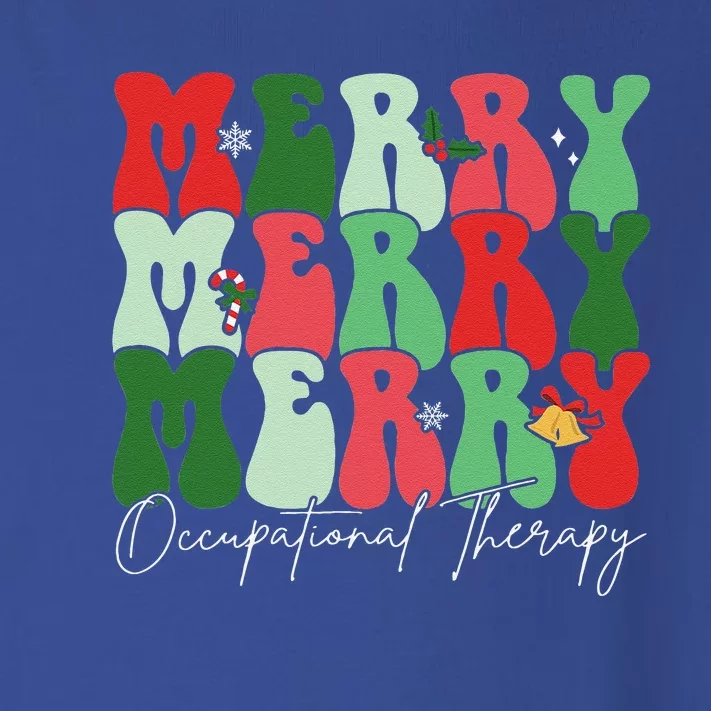 Groovy Merry Occupational Therapy Santa Christmas Pajama Toddler Long Sleeve Shirt