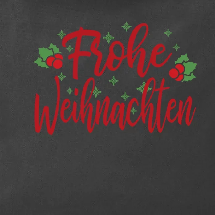 German Matching Ornaments Merry Christmas Frohe Weihnachten Merry Christmas Zip Tote Bag