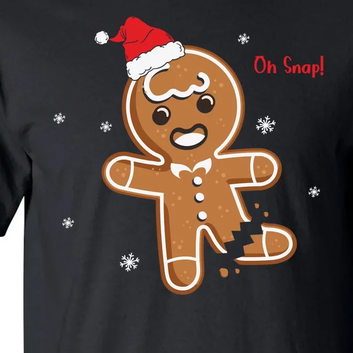 Gingerbread Man Oh Snap Christmas Cookie Costume Baking Team Tall T-Shirt