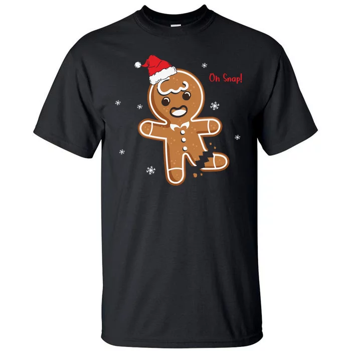 Gingerbread Man Oh Snap Christmas Cookie Costume Baking Team Tall T-Shirt