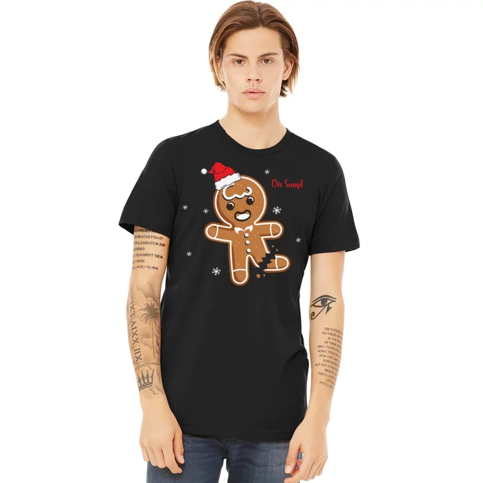 Gingerbread Man Oh Snap Christmas Cookie Costume Baking Team Premium T-Shirt