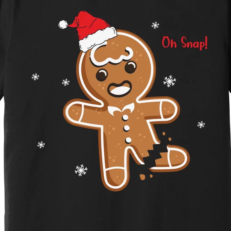 Gingerbread Man Oh Snap Christmas Cookie Costume Baking Team Premium T-Shirt