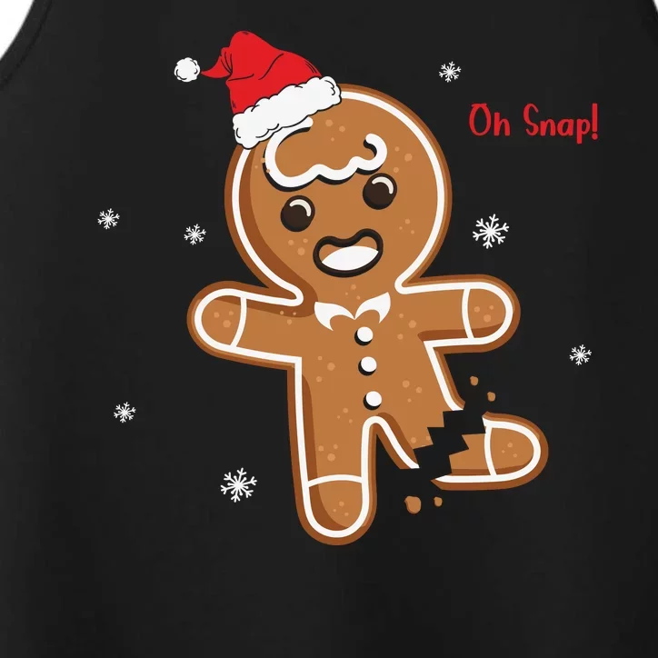 Gingerbread Man Oh Snap Christmas Cookie Costume Baking Team Performance Tank